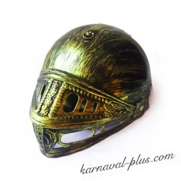 Шлем рыцаря средневековый карнавальный, золото